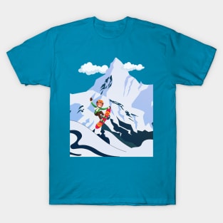 Winter snowboarder Boy T-Shirt